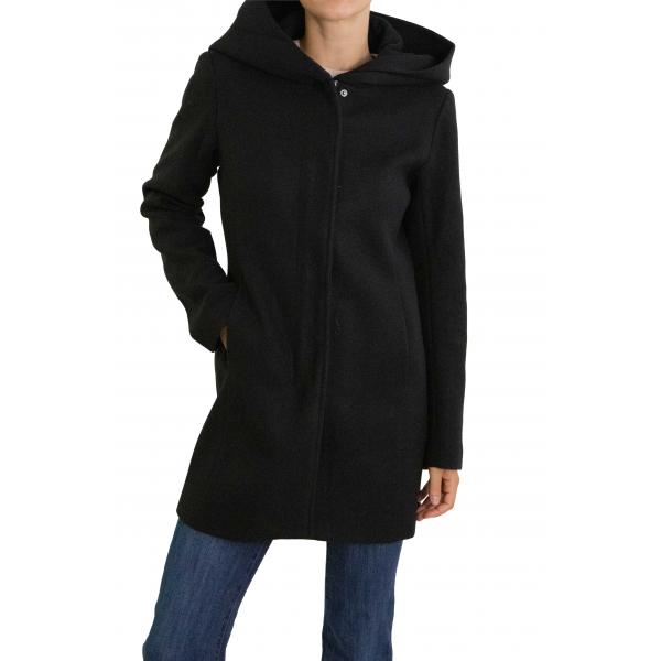 Cappotto con cappuccio e zip Only 